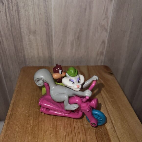 Vtg Animaniacs Slappy Skippy Squirrel Motorcycle 90s Figure Looney Tunes Toy - Picture 3 of 4
